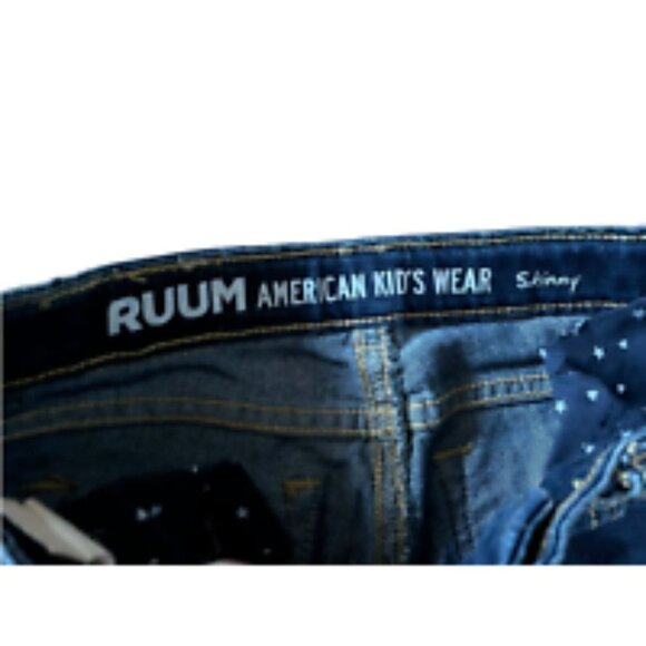 Ruum Girl Dark Blue Denim Skinny Adjustable Waist 8 - Picture 3 of 5
